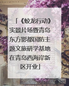 《蛟龙行动》实景片场暨青岛东方影都国防主题文旅研学基地在青岛西海岸新区开业