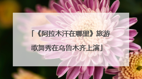 《阿拉木汗在哪里》旅游歌舞秀在乌鲁木齐上演