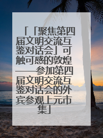 「聚焦第四届文明交流互鉴对话会」可触可感的敦煌——参加第四届文明交流互鉴对话会的外宾参观上元市集