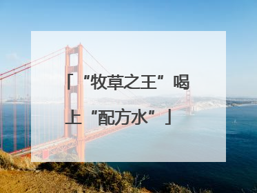“牧草之王”喝上“配方水”