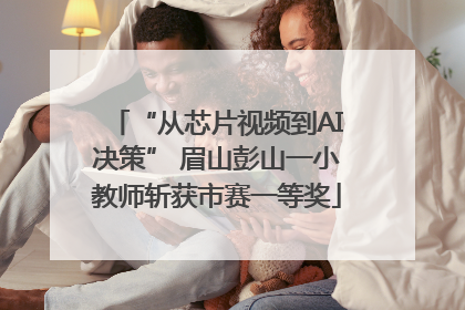 “从芯片视频到AI决策” 眉山彭山一小教师斩获市赛一等奖