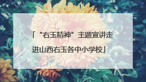 “右玉精神”主题宣讲走进山西右玉各中小学校