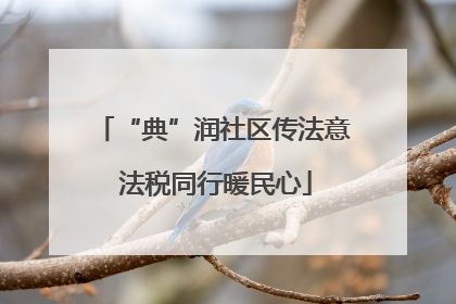 “典”润社区传法意 法税同行暖民心