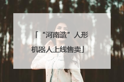 “河南造”人形机器人上线售卖