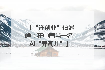 “洋创业”伯涵峥：在中国当一名AI“弄潮儿”