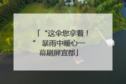 “这伞您拿着！” 暴雨中暖心一幕刷屏宜都