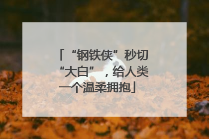 “钢铁侠”秒切“大白”，给人类一个温柔拥抱