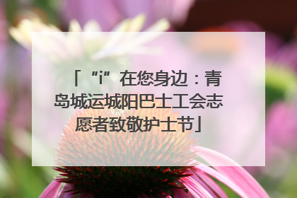 “i”在您身边：青岛城运城阳巴士工会志愿者致敬护士节