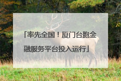 率先全国！厦门台胞金融服务平台投入运行