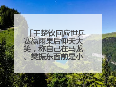 王楚钦回应世乒赛赢雨果后仰天大笑，称自己在马龙、樊振东面前是小孩，巴黎奥运被孙颖莎带着打