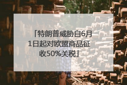 特朗普威胁自6月1日起对欧盟商品征收50%关税