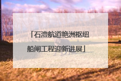 石澧航道艳洲枢纽船闸工程迎新进展