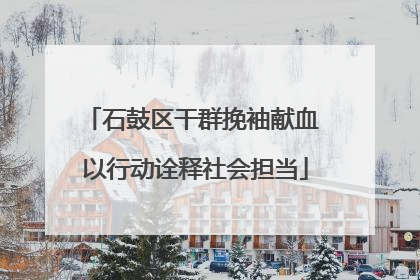石鼓区干群挽袖献血 以行动诠释社会担当