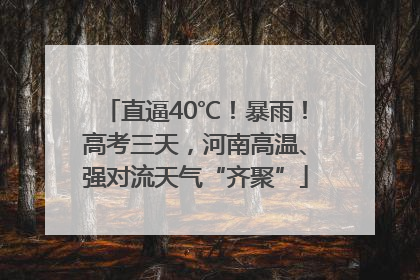 直逼40℃！暴雨！高考三天，河南高温、强对流天气“齐聚”