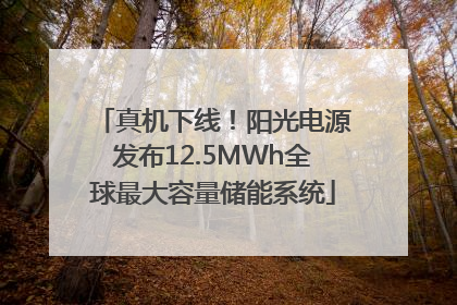 真机下线！阳光电源发布12.5MWh全球最大容量储能系统