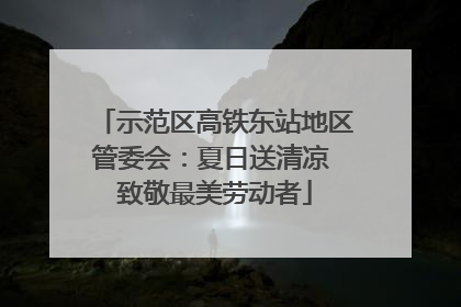 示范区高铁东站地区管委会：夏日送清凉 致敬最美劳动者