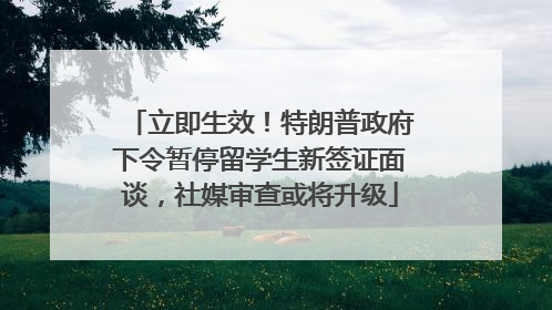 立即生效！特朗普政府下令暂停留学生新签证面谈，社媒审查或将升级