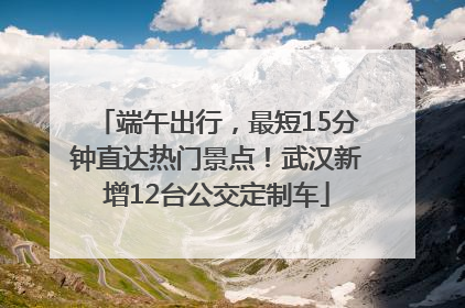 端午出行，最短15分钟直达热门景点！武汉新增12台公交定制车
