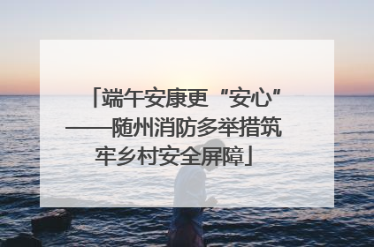 端午安康更“安心”——随州消防多举措筑牢乡村安全屏障