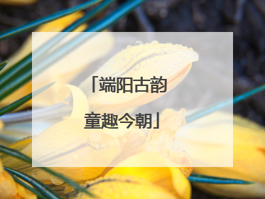 端阳古韵 童趣今朝