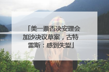 美一票否决安理会加沙决议草案，古特雷斯：感到失望