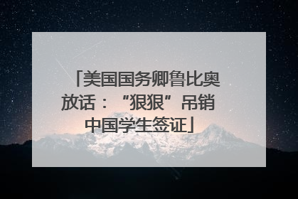 美国国务卿鲁比奥放话：“狠狠”吊销中国学生签证