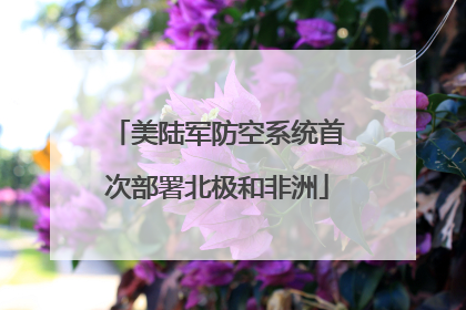 美陆军防空系统首次部署北极和非洲