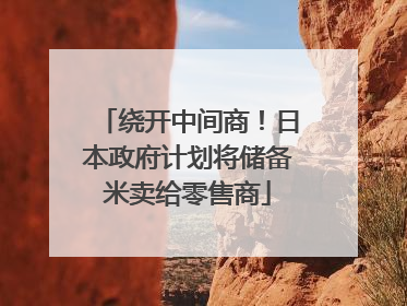 绕开中间商！日本政府计划将储备米卖给零售商