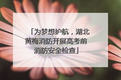 为梦想护航，湖北黄梅消防开展高考前消防安全检查