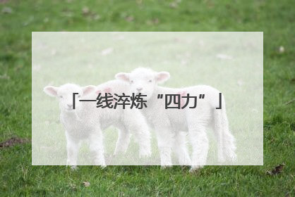 一线淬炼“四力”