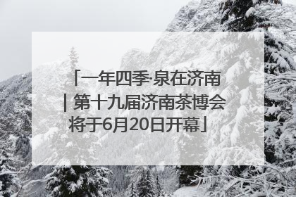 一年四季·泉在济南｜第十九届济南茶博会将于6月20日开幕