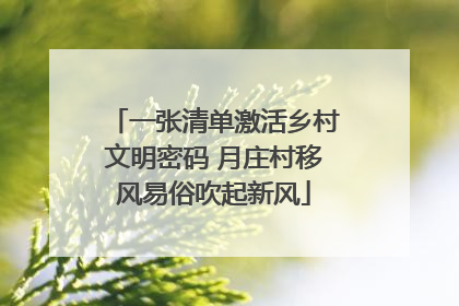 一张清单激活乡村文明密码 月庄村移风易俗吹起新风