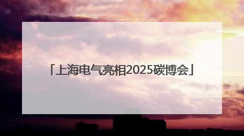 上海电气亮相2025碳博会