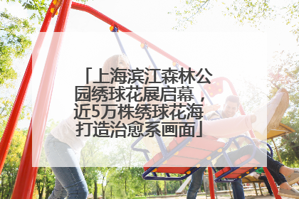 上海滨江森林公园绣球花展启幕，近5万株绣球花海打造治愈系画面