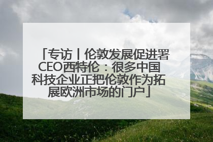 专访丨伦敦发展促进署CEO西特伦：很多中国科技企业正把伦敦作为拓展欧洲市场的门户