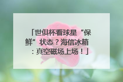 世俱杯看球星“保鲜”状态？海信冰箱：真空磁场上场！