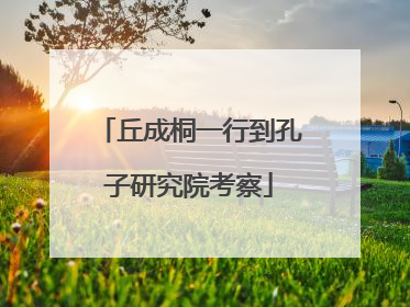 丘成桐一行到孔子研究院考察