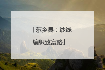 东乡县：纱线编织致富路