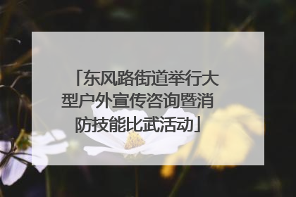 东风路街道举行大型户外宣传咨询暨消防技能比武活动