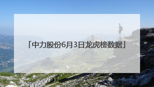 中力股份6月3日龙虎榜数据