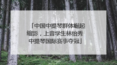 中国中提琴群体崛起缩影，上音学生林怡秀中提琴国际赛事夺冠