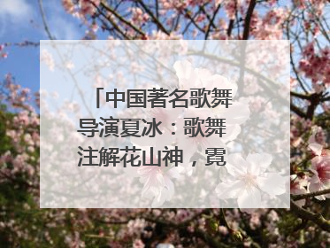 中国著名歌舞导演夏冰：歌舞注解花山神，霓裳漫卷九黎云