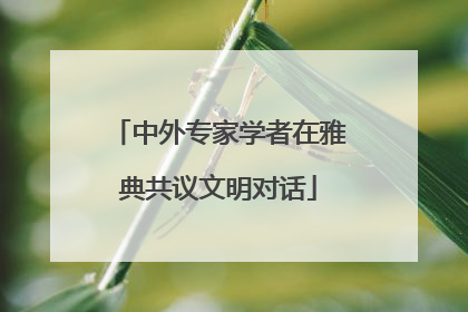 中外专家学者在雅典共议文明对话