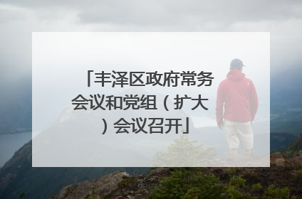 丰泽区政府常务会议和党组（扩大）会议召开