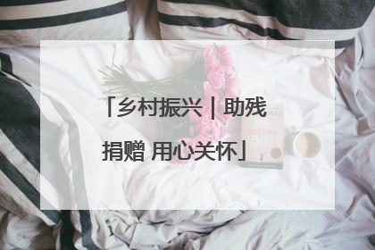 乡村振兴｜助残捐赠 用心关怀