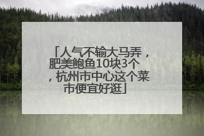 人气不输大马弄，肥美鲍鱼10块3个，杭州市中心这个菜市便宜好逛
