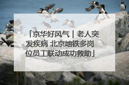 京华好风气｜老人突发疾病 北京地铁多岗位员工联动成功救助