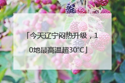 今天辽宁闷热升级，10地最高温超30℃