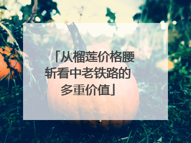 从榴莲价格腰斩看中老铁路的多重价值