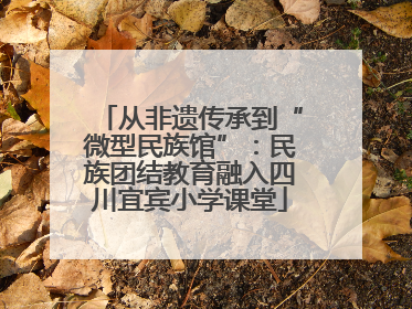 从非遗传承到“微型民族馆”：民族团结教育融入四川宜宾小学课堂